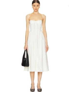 LPA | Dresses | Lpa Seina Linen Keyhole Neckline Midi Dress Influencer  Favorite | Poshmark